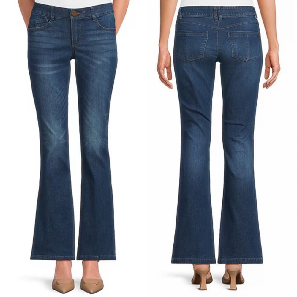 Democracy Jeans 12 Ab Solution Itty Bitty Bootcut Blue Dark Wash Stretch Denim